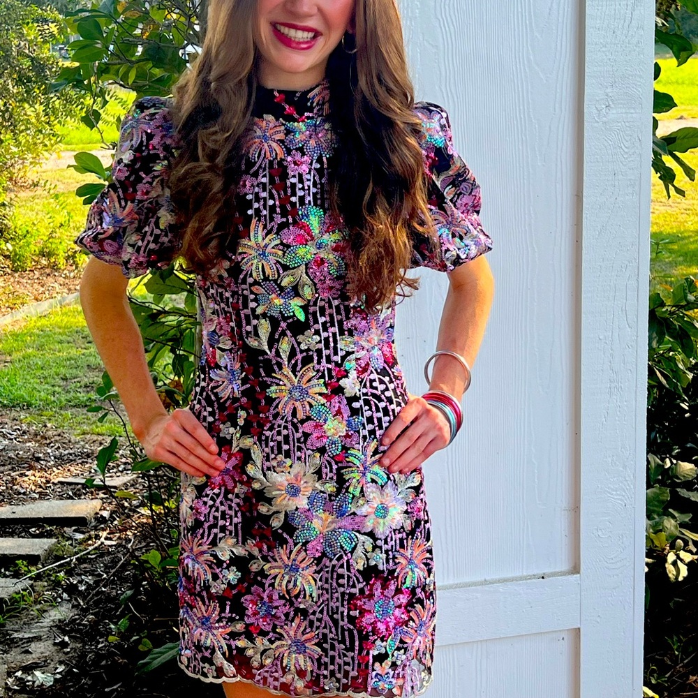 ELLIATT Sequin Floral Mini Dress
Worn once!